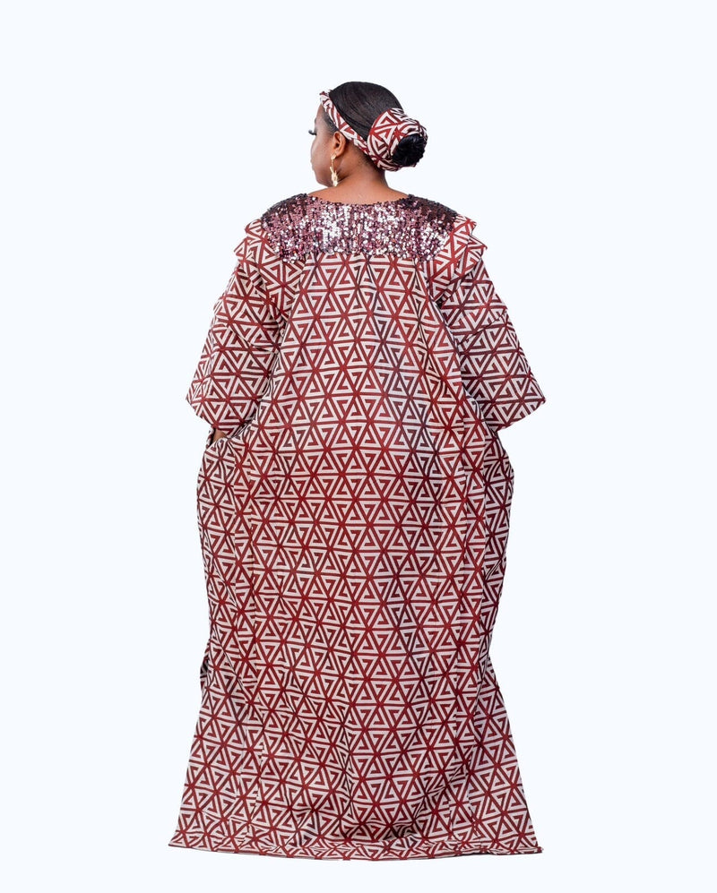 Amariah Boubou Reloaded - Women African kaftan Damask boubou long dress