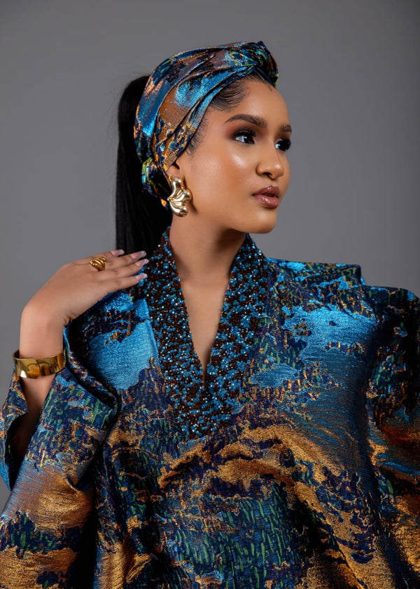 Awuke 2.0 Brocade Beaded Damask Boubou