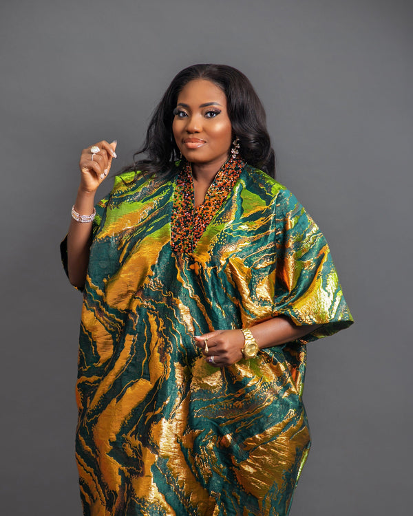 Awuke Brocade Beaded Damask Boubou