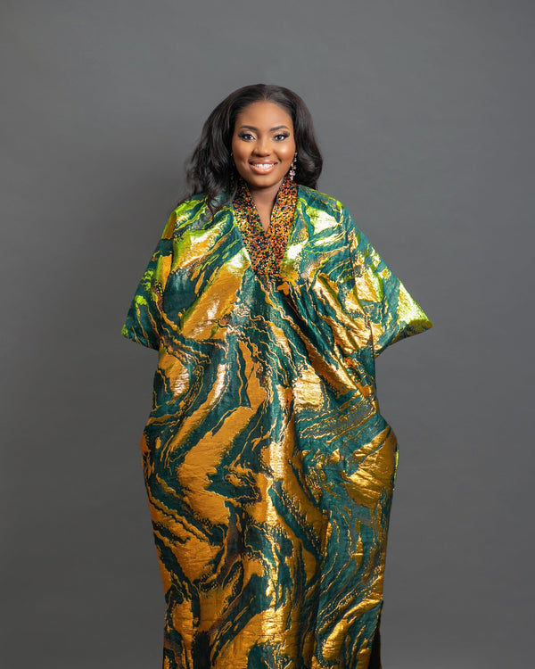 Awuke Brocade Beaded Damask Boubou