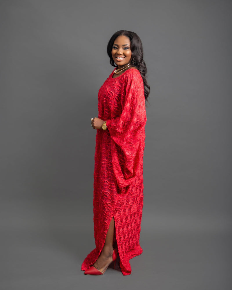 Fuji Red Kaftan Boubou