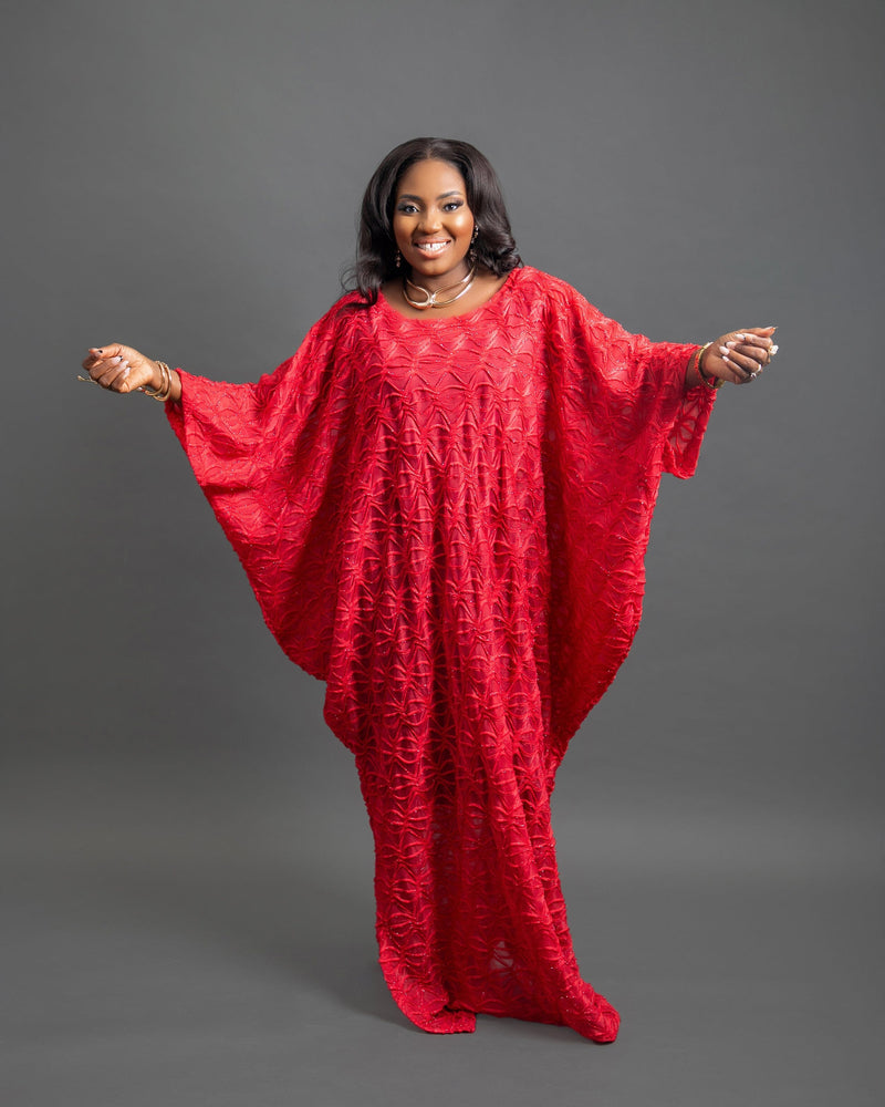 Fuji Red Kaftan Boubou