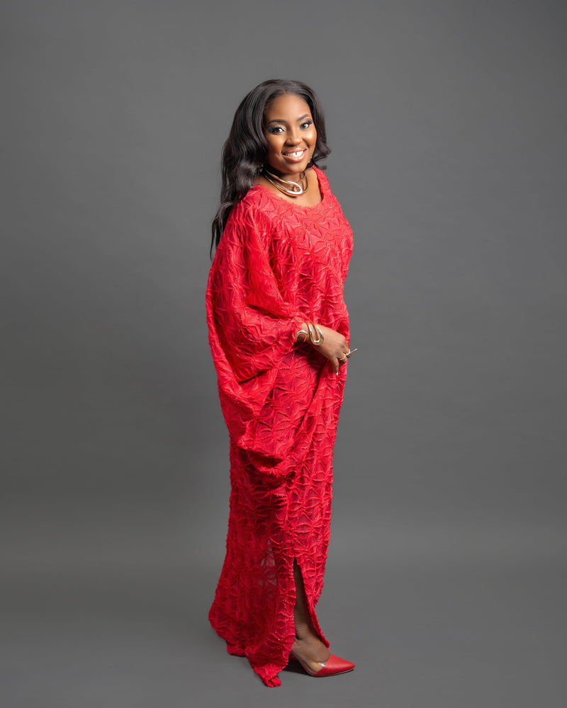 Fuji Red Kaftan Boubou