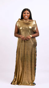 Gold Goddess 2.0 multicolored sequin Boubou dress