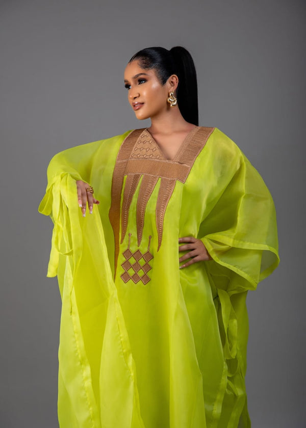 Neon Agbada Luxury Boubou kaftan dress