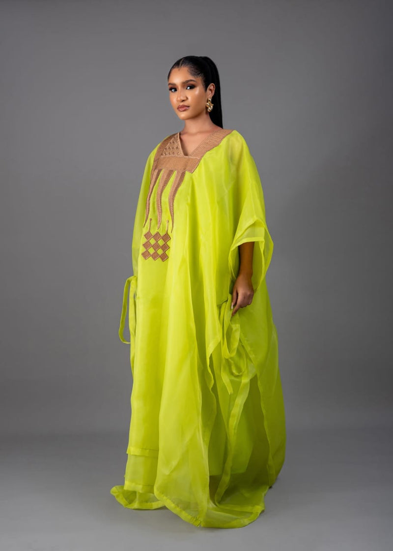 Neon Agbada Luxury Boubou kaftan dress