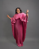 Rodo Maxi Pleated Boubou Dress (Mauve)