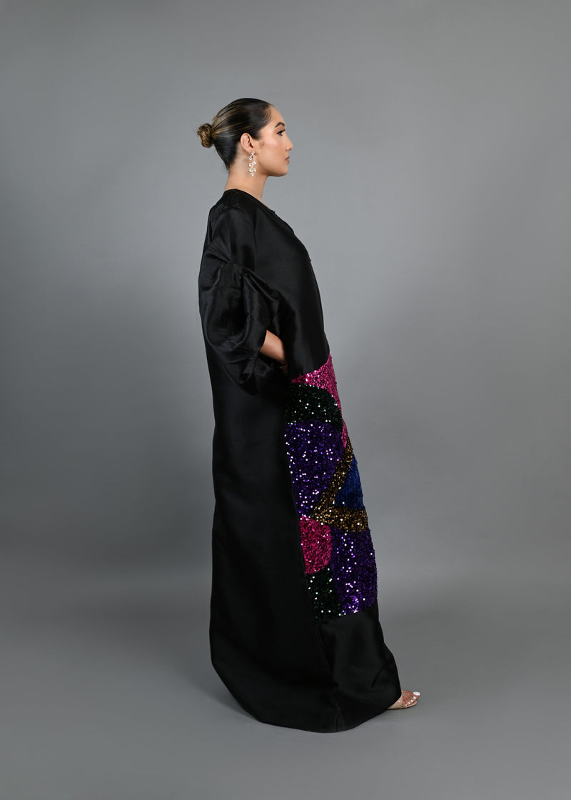 The Picasso duster long jacket Boubou Dress (Black)