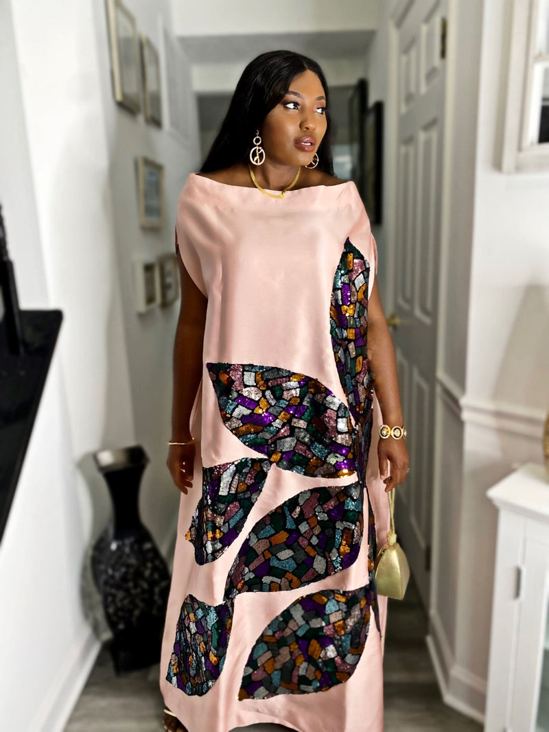 Peach Goddess Boubou Dress